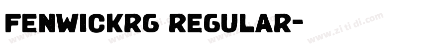 fenwickrg regular字体转换